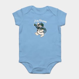 Retro snowman Baby Bodysuit